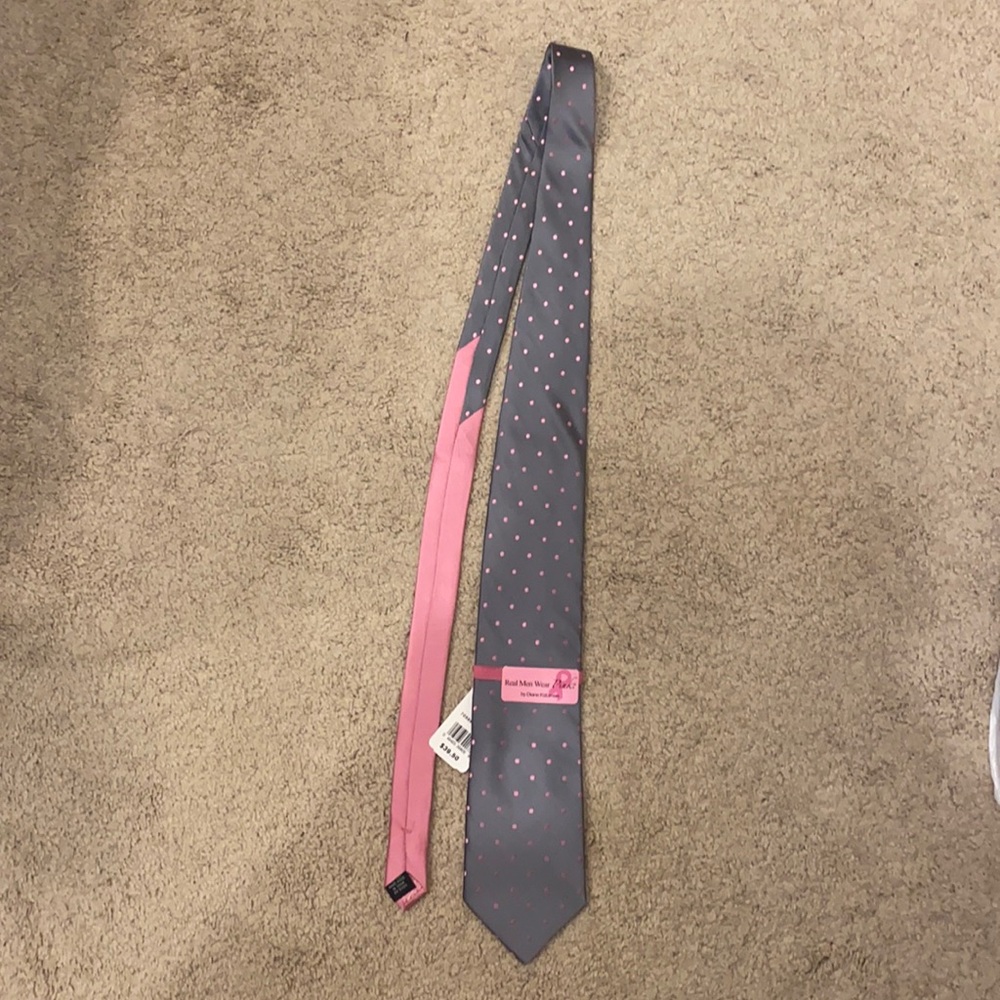 Real Men Wear Pink Polkadot Tie by Diane Katzman